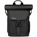 TARION SP01 sac à dos pour appareil photo sac pour appareil photo en toile avec compartiment pour ordinateur portable amovible housse de pluie étanche sac à dos de photographie noir