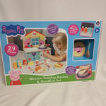 Peppa Pig Wooden Tabletop Kitchen And Breakfast Set New