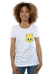 Tweety Pie Face Faux Pocket Cotton T-Shirt