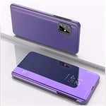 Hülle® Plating Flip Mirror Case Compatible for Samsung Galaxy Note 10 Lite/Samsung Galaxy A81 (Purple)