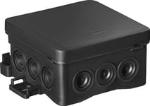 Simet Väggdosa 75X40x75mm Med Integrerad Genomföring Självlåsande Fastbox&Amp Amphook Serie Svart Ip54 Ns5 35360107