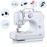 FTYU Portable Sewing Machine with Foot Pedal 12 Stitches 2 Speed Heavy Duty Sewing Machine Electric Household Sewing Tool for DIY and Hobby