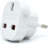 Travel Adapter Plug (UK TO EU, White)