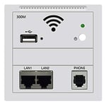 Haude 300Mbps in Wall Repeater WiFi Wall Socket Router Access Point RJ45 220V PoE USB Chargin Router