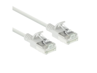 ACT White 1.5 meter LSZH U/FTP CAT6A datacenter slimline patch cable snagless with RJ45 connectors