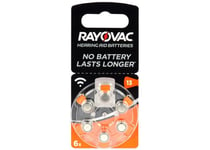 Rayovac A13 hörapparatsbatterier - 6 st