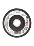 Bosch X-LOCK-rondelslibeskiver, vinklet version, med fiberbundplade og en diameter på 115 mm, G 40, X571, Best for Metal, 1 stk.