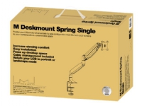 Multibrackets M Deskmount Spring Single - Monteringssats (montering på skrivbord) - för LCD-display - stål, höggradig aluminium - silver - skärmstorlek: 15-27