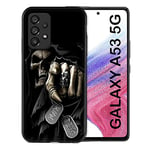 Cokitec Coque pour Samsung Galaxy A53 5G Tete de Mort Your Next, Multicolore