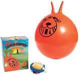 EXERCISE RETRO SPACE HOPPER PLAY BALL TOY KIDS ADULT GAME 60CM WITH PUMP
