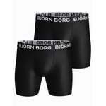 Björn Borg Kalsonger 2P Performance Boxer 1572 Svart polyester X-Small Herr