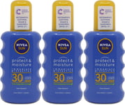 Nivea Sun Spray SPF30+ 200ml X 3