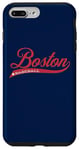 Coque pour iPhone 7 Plus/8 Plus Rétro Boston Baseball Vintage Script Classique