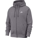 Nike M NSW Club Hoodie FZ BB Sweat-Shirt Homme Charcoal Heathr/Anthracite/(White) FR: 2XL (Taille Fabricant: 2XL-T)