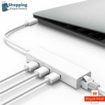 USB Type-C to RJ45 LAN Ethernet Adapter Type C to LAN Cable for Apple MacBook UK
