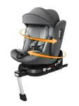 Jovikids WD034 Baby Car Seat with 360 Swivel - Isofix Group 0+1/2/3 -Dark Grey
