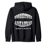 Goobertown Arkansas Coordinates Souvenir Zip Hoodie