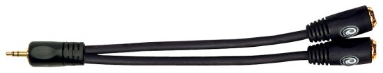 DADDARIO ACCESSORIES PW-P047ZZ Adapter 1/8-tum male Stereo-Dual 1/8-tum female Ste