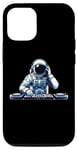 Coque pour iPhone 15 Astronaute Outer DJ Electronic Beats of House Funny Space