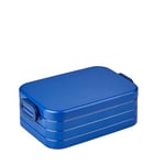 Mepal Lunch Box Midi - Lunch Box To Go - For 2 Sandwiches or 4 Slices of Bread - Snack & Lunch - Lunch Box Adults - Vivid blue