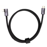 Typ C till Typ C Vinklad Datakabel 100W Snabbladdning Slitstark Guldpläterad Plug and Play USB-kabel för Laptops 100cm/39.4in