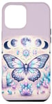 Coque pour iPhone 15 Pro Max Mystic Butterfly Aura: Butterfly Pastel Goth Moon Phases
