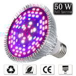 50W LED växtlampa E27 växtljus fullspektrum, växtlampa 150