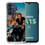Cokitec Coque Renforcée pour Samsung Galaxy A15 4G / 5G Musique Johnny Hallyday Moto