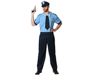 Atosa Costume Captain Officier De Police Pour Homme Adulte Costume Complet Bonnet Ceinture Et Pantalon Bleu Marine Pour Halloween Carnaval Et Fête XXL