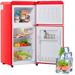 Réfrigérateur rétro. combinaison congélateur. 86,8 cm de hauteur, 45,5 cm de largeur, deux portes, avec un volume total de 60 litres, un volume de