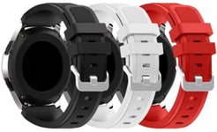 Simpleas compatible with Garmin Vivoactive 4 (45MM) / Legacy Saga Darth Vader (45MM) / Legacy Hero First Avenger (45MM) Watch Strap, Premium Soft Silicone Watch Band Replacement Wristbands (22mm, Black + White)