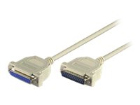 MicroConnect - Seriell/parallell kabel - DB-25 (hane) till DB-25 (hona) - 2 m