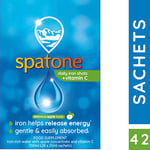 Spatone Liquid Iron Supplement Apple Flavour with Vitamin C, 42 Sachets x 25 ml, 3 Packs of 14 (Packaging May Vary)