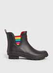 Tu Black & Rainbow Chelsea Boot Wellies - 3 female