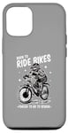 Coque pour iPhone 14 Pro Design de vélo amusant - né pour le cyclisme BMX