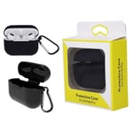 AirPod Pro Silikon Laddningsfodral Med Krok - Svart Svart