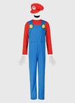 Super Mario Fancy Dress Costume 3-4 Years Red