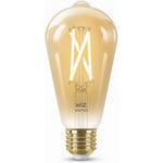 WiZ smartlampa, E27, bärnstensfärgat glas, tunable white - nyanser av vitt ljus, Wi-Fi, 2000-5000 K, 650 lm.