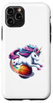 Coque pour iPhone 11 Pro Licorne équitation basket-ball garçons filles hommes femmes enfants adultes