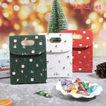 10pcs/set Christmas Gift Box Fruit Candy With Hand Bag Port White