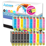 21 cartouches d'encre type Jumao compatibles pour Epson Expression Photo XP-750 +Fluo offert