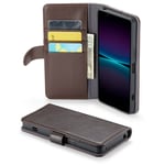 Mobique Sony Xperia 1 VI Plånboksfodral i Äkta Läder, Brun