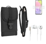 For Samsung Galaxy A03 + EARPHONES Belt bag outdoor pouch Holster case protectio