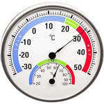 Technoline Thermomètre analogique WA3050 - Thermohygromètre rond avec indicateur de confort - Affichage analogique de l'humidité de l'air - 4,2 x 1,5 x 20 cm