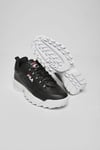 FILA DISRUPTOR II/2 NO-SEW MEN'S TRAINERS, UK10, BLACK/FRED/WHITE, 1FM00464-014