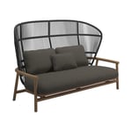 Gloster - Fern High Back 2-Seater Sofa, Meteor/Raven, Kat.D Wave Querry - Utomhussoffor - Sebastian Herkner