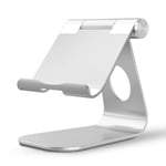 support tablette universel réglable - pour iphones ipads android smartphones tablettes - argent wyk53370