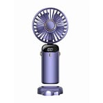 Rawrr Mini ventilateur portable 6500 mA - Pliable - Réglable - 5 vitesses - Rechargeable par USB - Convient pour l'intérieur et l'extérieur (violet)