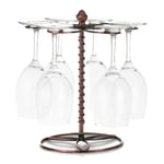 Vinglasställ för röda vinglas, torkställ för glas, 6 vinglasställ, förvaringsmöbelställ, fristående vinglasställ