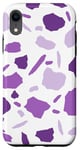 Coque pour iPhone XR Petit motif Terrazzo violet et lavande